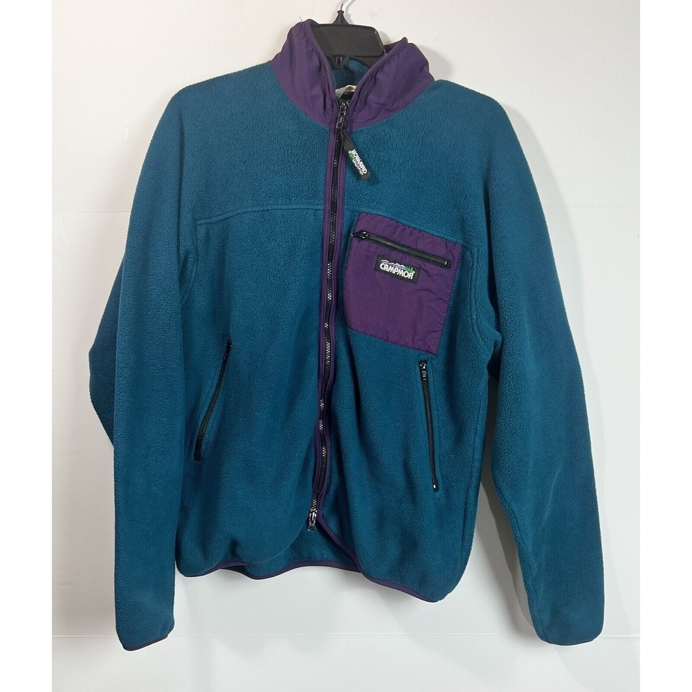 Vintage 90s Campmor Zip Up Fleece Jacket Made in USA Size Medium